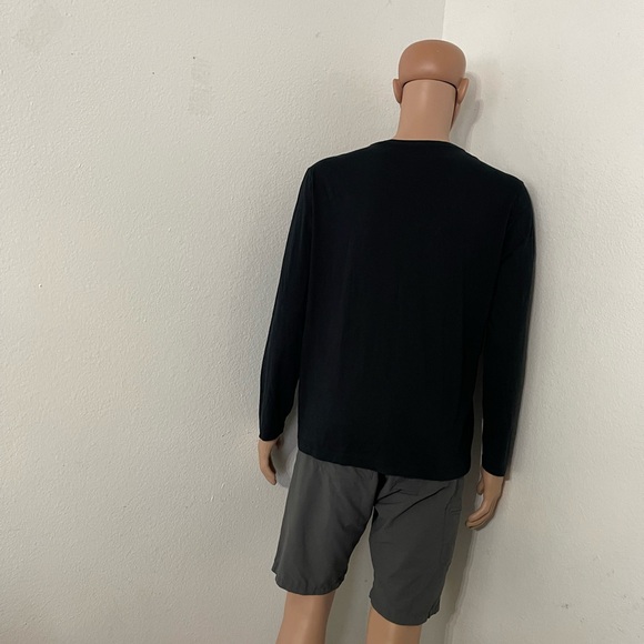 Men's Lacoste long Sleeve V Neck T Shirt Blue Navy Size 6 - Picture 4 of 14